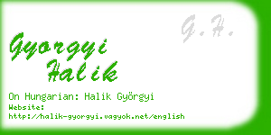 gyorgyi halik business card